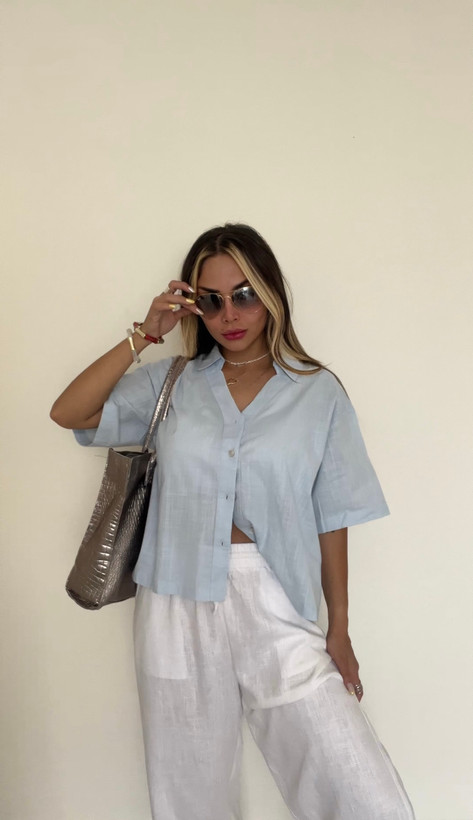 شومیز زارا باکسی / آستین کوتاه/ وارداتی